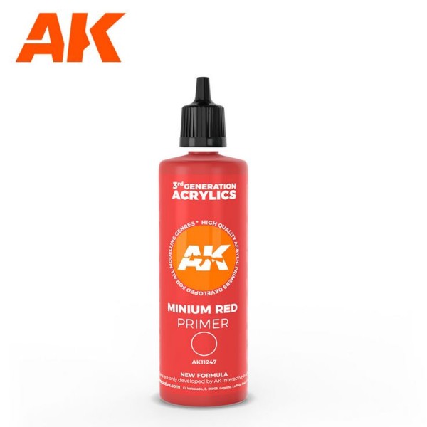 AK Interactive - 3rd Generation - SURFACE PRIMER - MINIUM RED (100ml)