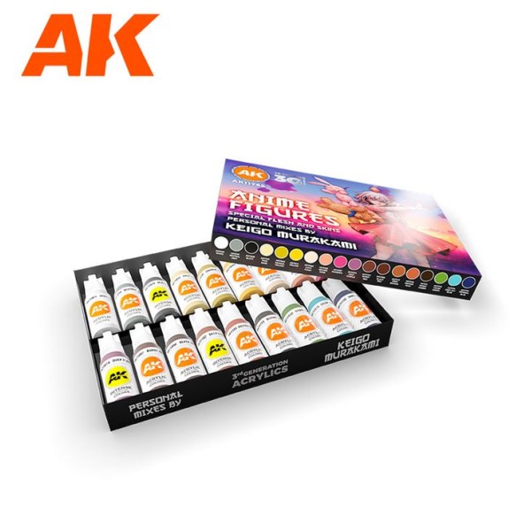 AK Interactive - 3rd Generation Acrylics Set - JOSE DAVINCI, SIGNATURE SET - 18 Colours