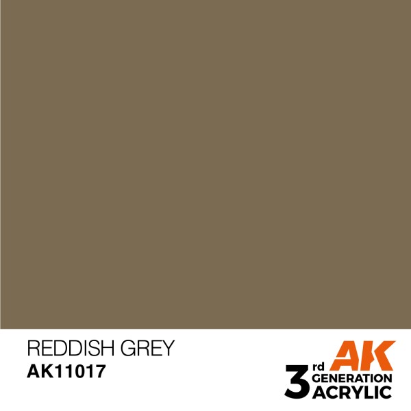 AK Interactive - 3rd Generation Acrylics 17ml - REDDISH GREY – STANDARD AK Interactive - 3rd Generation Acrylics 17ml - REDDISH GREY – STANDARD