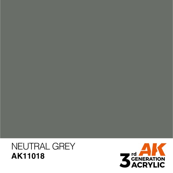 AK Interactive - 3rd Generation Acrylics 17ml - NEUTRAL GREY – STANDARD AK Interactive - 3rd Generation Acrylics 17ml - NEUTRAL GREY – STANDARD
