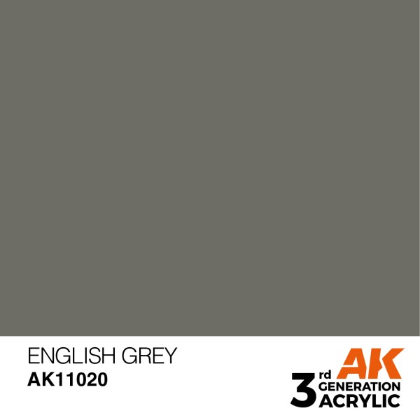 AK Interactive - 3rd Generation Acrylics 17ml - ENGLISH GREY – STANDARD AK Interactive - 3rd Generation Acrylics 17ml - ENGLISH GREY – STANDARD