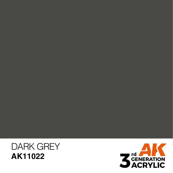 AK Interactive - 3rd Generation Acrylics 17ml - DARK GREY – STANDARD AK Interactive - 3rd Generation Acrylics 17ml - DARK GREY – STANDARD