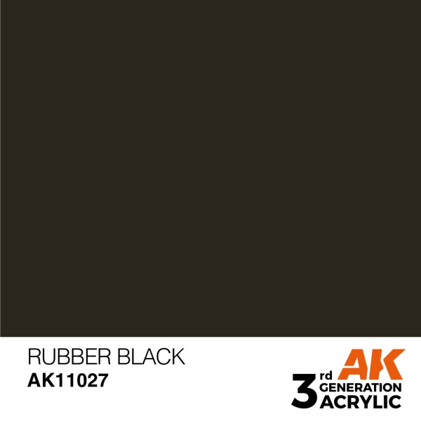 AK Interactive - 3rd Generation Acrylics 17ml - RUBBER BLACK – STANDARD AK Interactive - 3rd Generation Acrylics 17ml - RUBBER BLACK – STANDARD