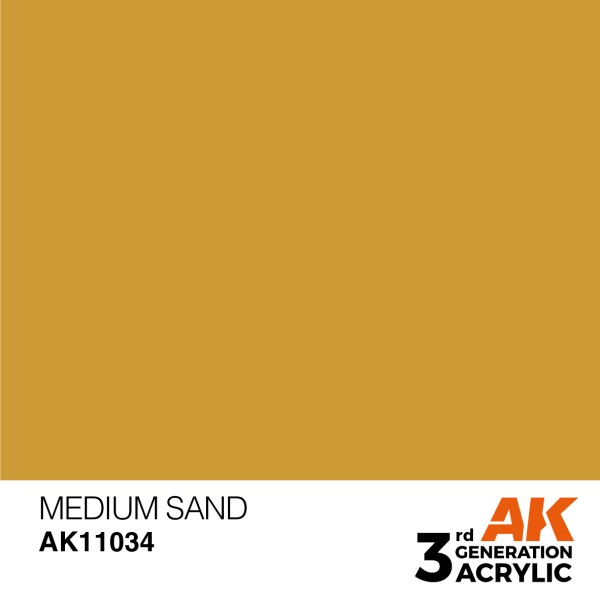 AK Interactive - 3rd Generation Acrylics 17ml - MEDIUM SAND – STANDARD AK Interactive - 3rd Generation Acrylics 17ml - MEDIUM SAND – STANDARD