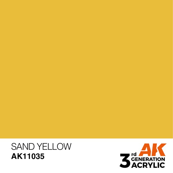 AK Interactive - 3rd Generation Acrylics 17ml - SAND YELLOW – STANDARD AK Interactive - 3rd Generation Acrylics 17ml - SAND YELLOW – STANDARD