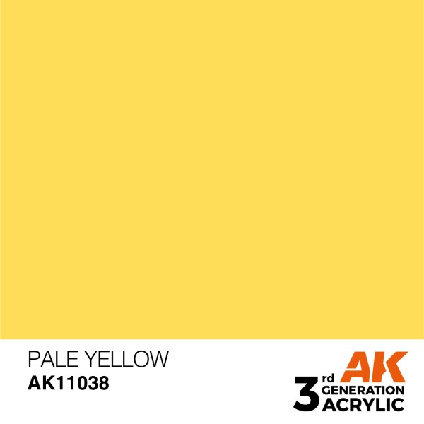 AK Interactive - 3rd Generation Acrylics 17ml - PALE YELLOW – STANDARD AK Interactive - 3rd Generation Acrylics 17ml - PALE YELLOW – STANDARD