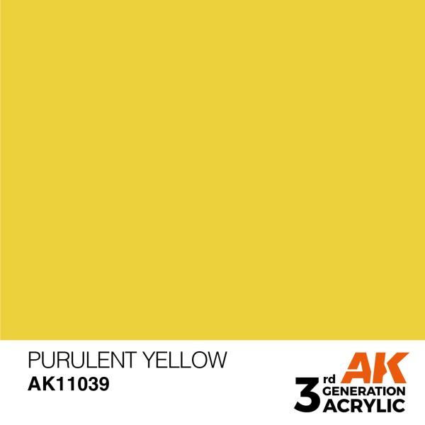 AK Interactive - 3rd Generation Acrylics 17ml - PURULENT YELLOW – STANDARD AK Interactive - 3rd Generation Acrylics 17ml - PURULENT YELLOW – STANDARD