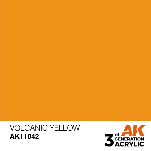 AK Interactive - 3rd Generation Acrylics 17ml - VOLCANIC YELLOW – STANDARD AK Interactive - 3rd Generation Acrylics 17ml - VOLCANIC YELLOW – STANDARD