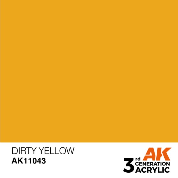 AK Interactive - 3rd Generation Acrylics 17ml - DIRTY YELLOW – STANDARD AK Interactive - 3rd Generation Acrylics 17ml - DIRTY YELLOW – STANDARD