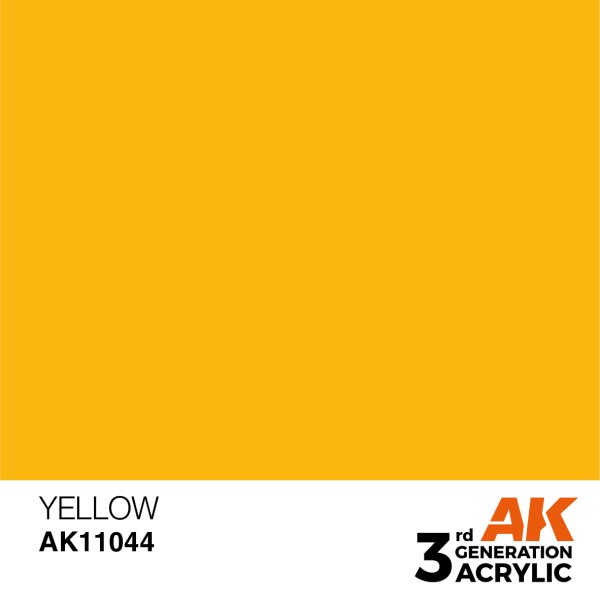 AK Interactive - 3rd Generation Acrylics 17ml - YELLOW – STANDARD AK Interactive - 3rd Generation Acrylics 17ml - YELLOW – STANDARD