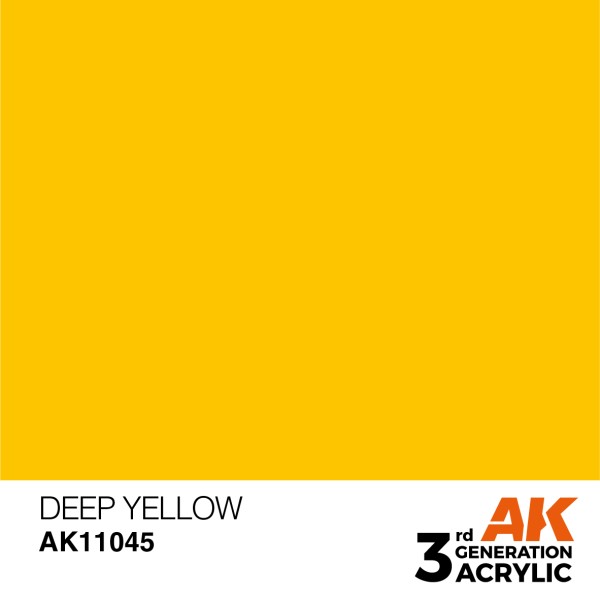 AK Interactive - 3rd Generation Acrylics 17ml - DEEP YELLOW - Intense AK Interactive - 3rd Generation Acrylics 17ml - DEEP YELLOW - Intense