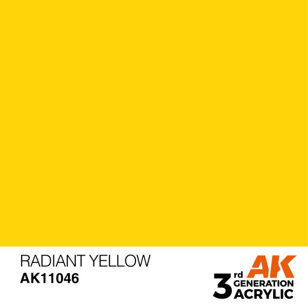 AK Interactive - 3rd Generation Acrylics 17ml - RADIANT YELLOW – STANDARD AK Interactive - 3rd Generation Acrylics 17ml - RADIANT YELLOW – STANDARD