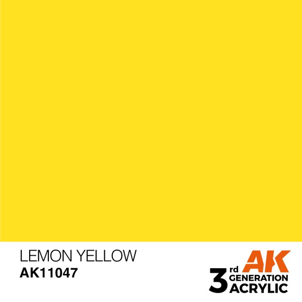 AK Interactive - 3rd Generation Acrylics 17ml - LEMON YELLOW – STANDARD AK Interactive - 3rd Generation Acrylics 17ml - LEMON YELLOW – STANDARD