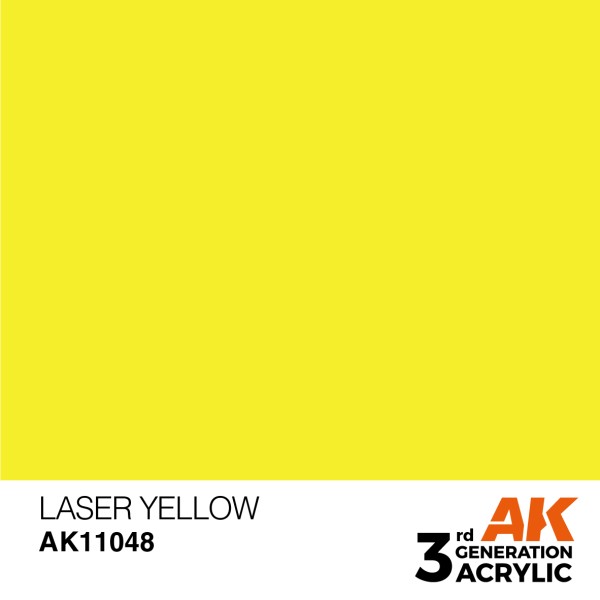 AK Interactive - 3rd Generation Acrylics 17ml - LASER YELLOW – STANDARD AK Interactive - 3rd Generation Acrylics 17ml - LASER YELLOW – STANDARD