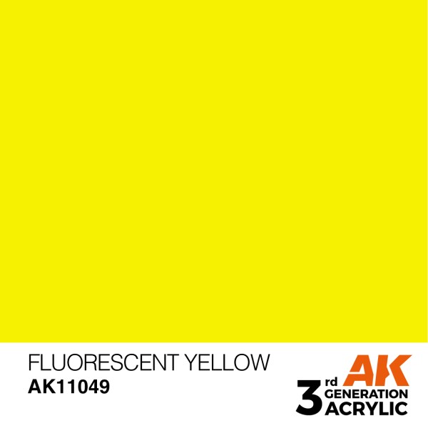 AK Interactive - 3rd Generation Acrylics 17ml - FLUORESCENT YELLOW – STANDARD AK Interactive - 3rd Generation Acrylics 17ml - FLUORESCENT YELLOW – STANDARD