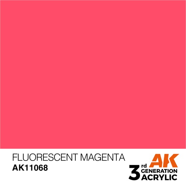 AK Interactive - 3rd Generation Acrylics 17ml - FLUORESCENT MAGENTA – STANDARD AK Interactive - 3rd Generation Acrylics 17ml - FLUORESCENT MAGENTA – STANDARD