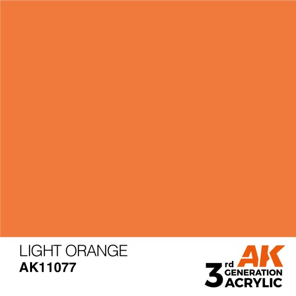AK Interactive - 3rd Generation Acrylics 17ml - LIGHT ORANGE – STANDARD AK Interactive - 3rd Generation Acrylics 17ml - LIGHT ORANGE – STANDARD
