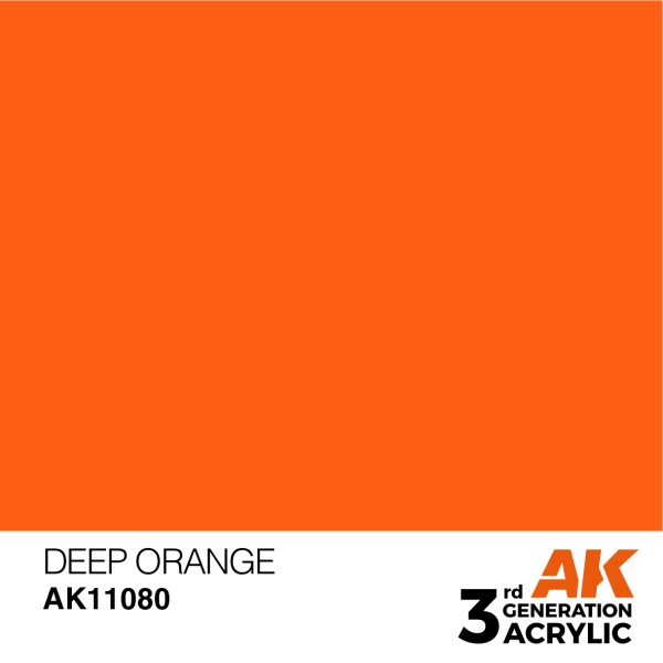 AK Interactive - 3rd Generation Acrylics 17ml - DEEP ORANGE - Intense AK Interactive - 3rd Generation Acrylics 17ml - DEEP ORANGE - Intense