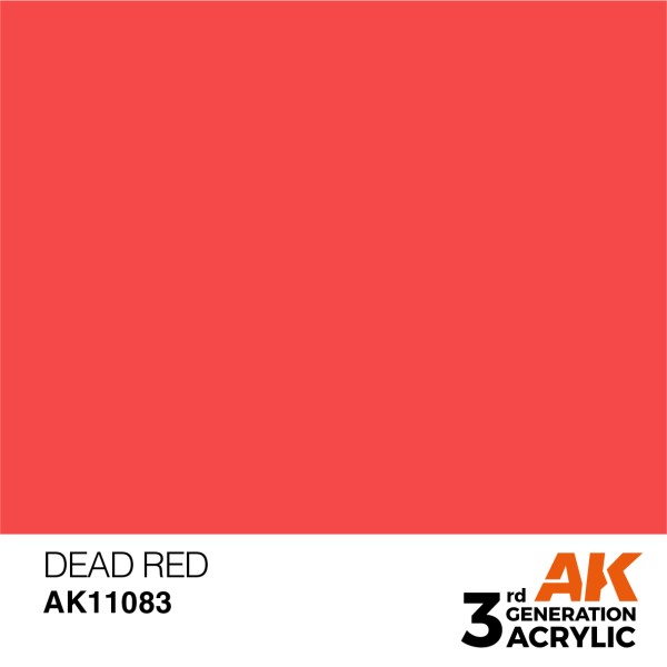 AK Interactive - 3rd Generation Acrylics 17ml - DEAD RED – STANDARD AK Interactive - 3rd Generation Acrylics 17ml - DEAD RED – STANDARD