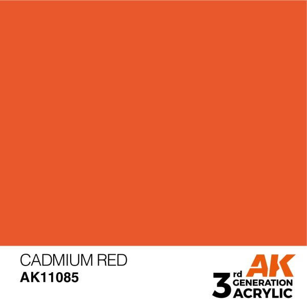 AK Interactive - 3rd Generation Acrylics 17ml - CADMIUM RED – STANDARD AK Interactive - 3rd Generation Acrylics 17ml - CADMIUM RED – STANDARD