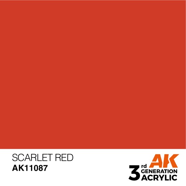AK Interactive - 3rd Generation Acrylics 17ml - SCARLET RED – STANDARD AK Interactive - 3rd Generation Acrylics 17ml - SCARLET RED – STANDARD