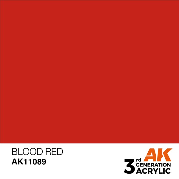 AK Interactive - 3rd Generation Acrylics 17ml - BLOOD RED – STANDARD AK Interactive - 3rd Generation Acrylics 17ml - BLOOD RED – STANDARD