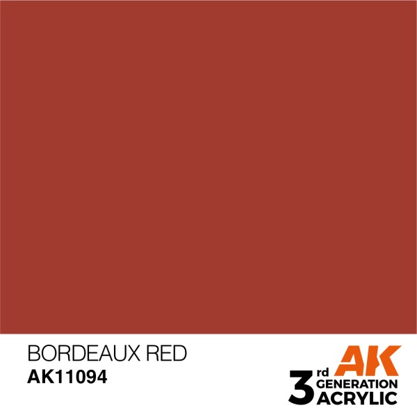 AK Interactive - 3rd Generation Acrylics 17ml - BORDEAUX RED – STANDARD AK Interactive - 3rd Generation Acrylics 17ml - BORDEAUX RED – STANDARD
