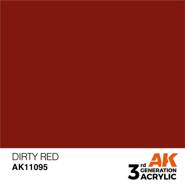 AK Interactive - 3rd Generation Acrylics 17ml - DIRTY RED – STANDARD AK Interactive - 3rd Generation Acrylics 17ml - DIRTY RED – STANDARD