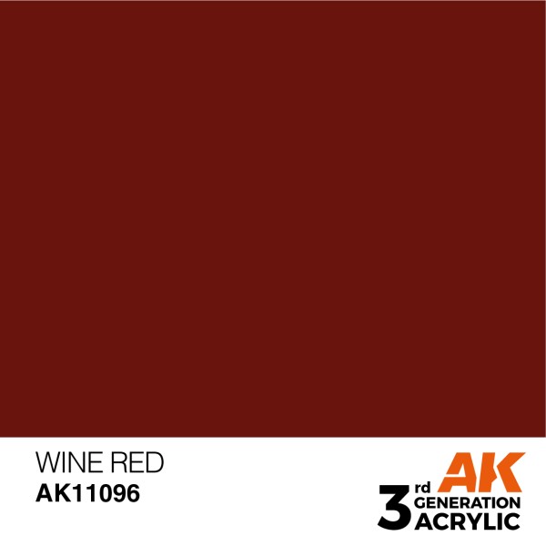 AK Interactive - 3rd Generation Acrylics 17ml - WINE RED – STANDARD AK Interactive - 3rd Generation Acrylics 17ml - WINE RED – STANDARD