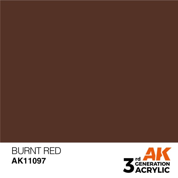 AK Interactive - 3rd Generation Acrylics 17ml - BURNT RED – STANDARD AK Interactive - 3rd Generation Acrylics 17ml - BURNT RED – STANDARD