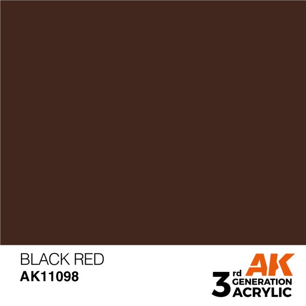 AK Interactive - 3rd Generation Acrylics 17ml - BLACK RED – STANDARD AK Interactive - 3rd Generation Acrylics 17ml - BLACK RED – STANDARD