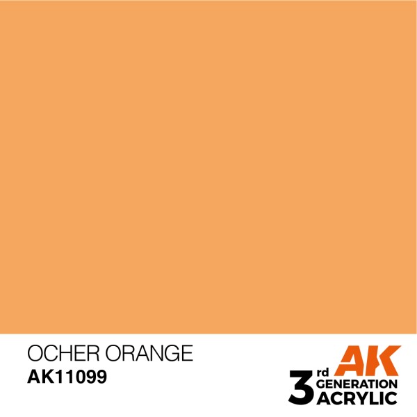 AK Interactive - 3rd Generation Acrylics 17ml - OCHER ORANGE – STANDARD AK Interactive - 3rd Generation Acrylics 17ml - OCHER ORANGE – STANDARD