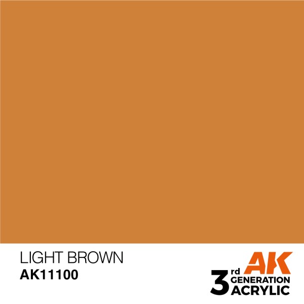 AK Interactive - 3rd Generation Acrylics 17ml - LIGHT BROWN – STANDARD AK Interactive - 3rd Generation Acrylics 17ml - LIGHT BROWN – STANDARD