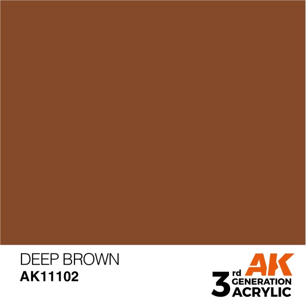 AK Interactive - 3rd Generation Acrylics 17ml - DEEP BROWN – INTENSE AK Interactive - 3rd Generation Acrylics 17ml - DEEP BROWN – INTENSE