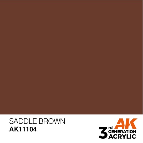 AK Interactive - 3rd Generation Acrylics 17ml - SADDLE BROWN – STANDARD AK Interactive - 3rd Generation Acrylics 17ml - SADDLE BROWN – STANDARD
