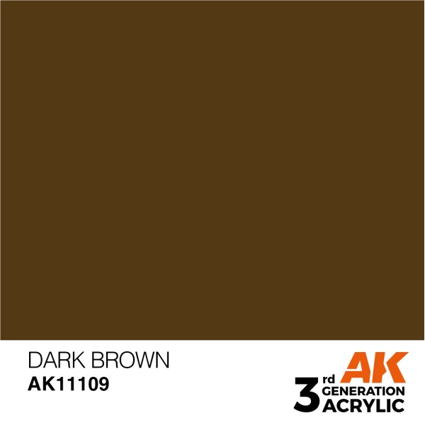AK Interactive - 3rd Generation Acrylics 17ml - DARK BROWN – STANDARD AK Interactive - 3rd Generation Acrylics 17ml - DARK BROWN – STANDARD