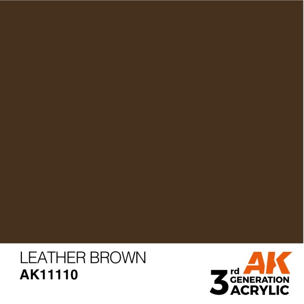 AK Interactive - 3rd Generation Acrylics 17ml - LEATHER BROWN – STANDARD AK Interactive - 3rd Generation Acrylics 17ml - LEATHER BROWN – STANDARD