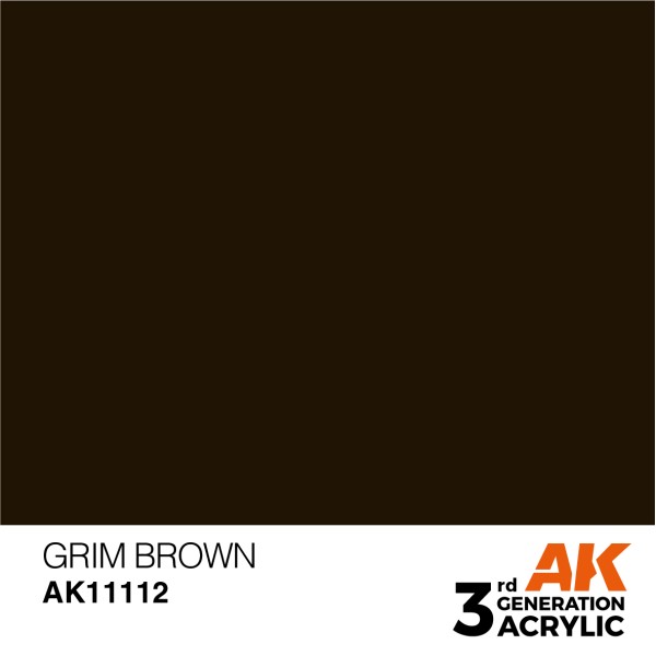 AK Interactive - 3rd Generation Acrylics 17ml - GRIM BROWN – STANDARD AK Interactive - 3rd Generation Acrylics 17ml - GRIM BROWN – STANDARD