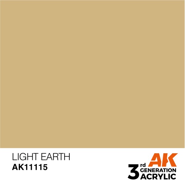AK Interactive - 3rd Generation Acrylics 17ml - LIGHT EARTH – STANDARD AK Interactive - 3rd Generation Acrylics 17ml - LIGHT EARTH – STANDARD