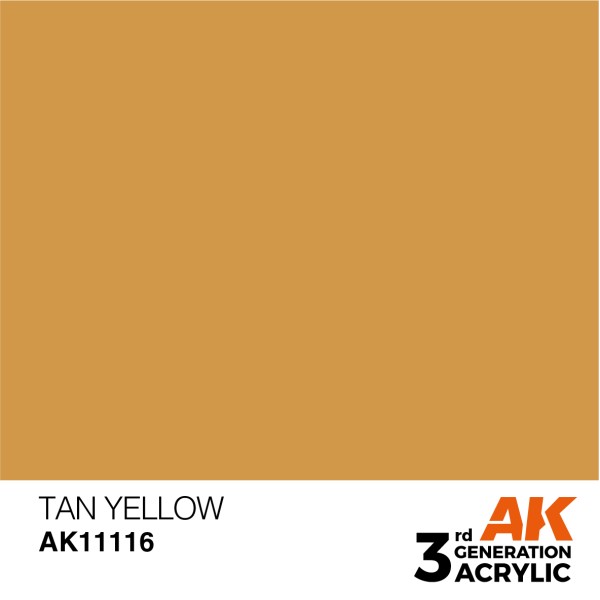 AK Interactive - 3rd Generation Acrylics 17ml - TAN YELLOW – STANDARD AK Interactive - 3rd Generation Acrylics 17ml - TAN YELLOW – STANDARD