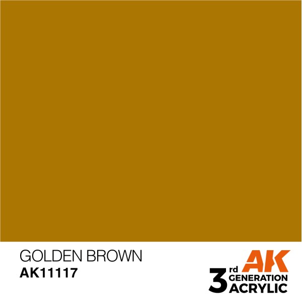 AK Interactive - 3rd Generation Acrylics 17ml - GOLDEN BROWN – STANDARD AK Interactive - 3rd Generation Acrylics 17ml - GOLDEN BROWN – STANDARD