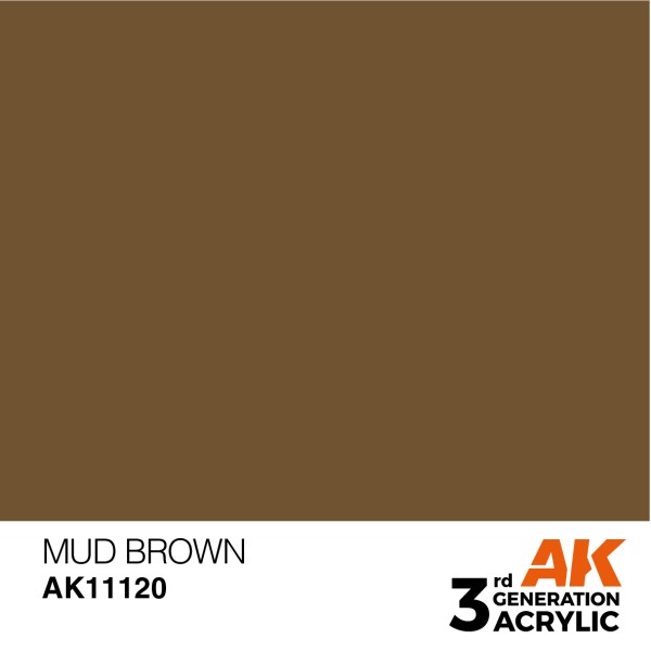 AK Interactive - 3rd Generation Acrylics 17ml - MUD BROWN – STANDARD AK Interactive - 3rd Generation Acrylics 17ml - MUD BROWN – STANDARD