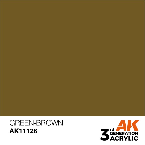 AK Interactive - 3rd Generation Acrylics 17ml - GREEN-BROWN – STANDARD AK Interactive - 3rd Generation Acrylics 17ml - GREEN-BROWN – STANDARD