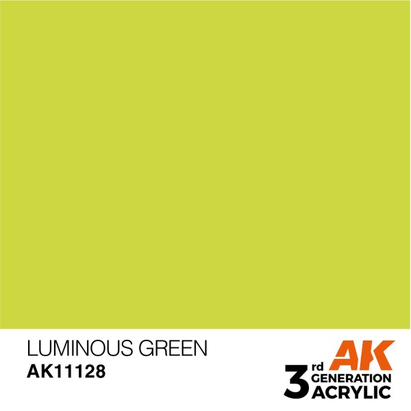 AK Interactive - 3rd Generation Acrylics 17ml - LUMINOUS GREEN – STANDARD AK Interactive - 3rd Generation Acrylics 17ml - LUMINOUS GREEN – STANDARD