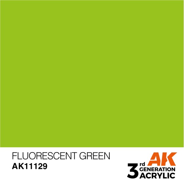 AK Interactive - 3rd Generation Acrylics 17ml - FLUORESCENT GREEN – STANDARD AK Interactive - 3rd Generation Acrylics 17ml - FLUORESCENT GREEN – STANDARD