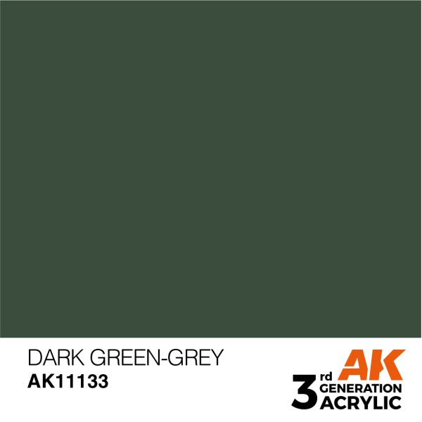 AK Interactive - 3rd Generation Acrylics 17ml - DARK GREEN-GREY – STANDARD AK Interactive - 3rd Generation Acrylics 17ml - DARK GREEN-GREY – STANDARD