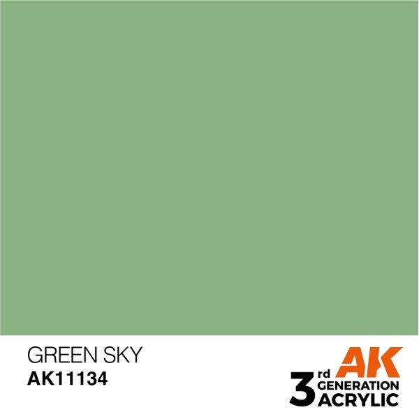 AK Interactive - 3rd Generation Acrylics 17ml - GREEN SKY – STANDARD AK Interactive - 3rd Generation Acrylics 17ml - GREEN SKY – STANDARD