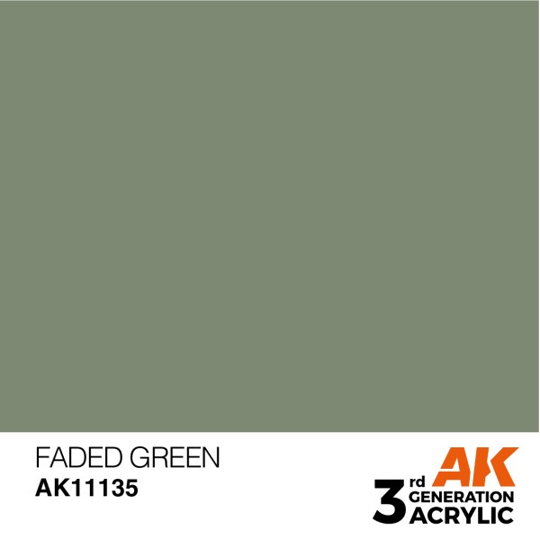 AK Interactive - 3rd Generation Acrylics 17ml - FADED GREEN – STANDARD AK Interactive - 3rd Generation Acrylics 17ml - FADED GREEN – STANDARD