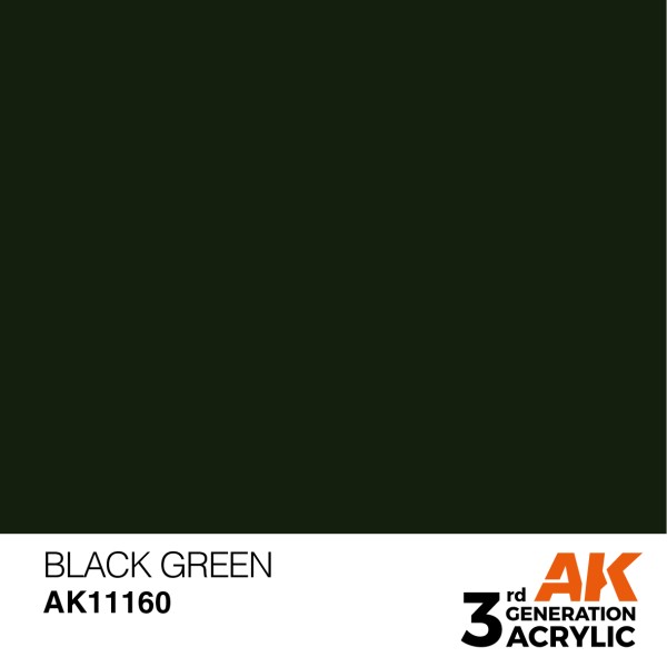 AK Interactive - 3rd Generation Acrylics 17ml - BLACK GREEN – STANDARD