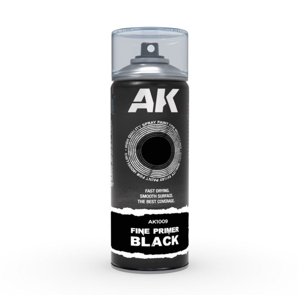 AK Interactive - Spray Primer - Fine Black 400ml (In-store / Pick-up only)